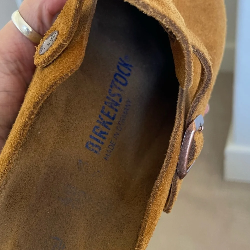 🔴SOLD🔴Birkenstock Boston Soft Footbed In Mink Regular Wide Size 40 US 9-9.5 - Picture 5 of 7